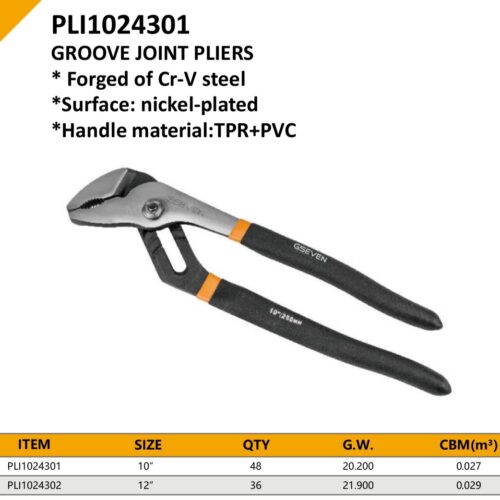 NEW GROOVE JOINT PLIERS