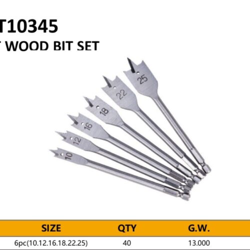 FLAT WOOD BIT SET