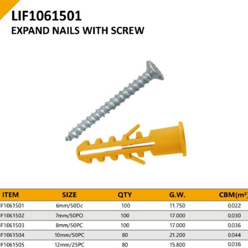 EXPAND NAILS WITH SCREW