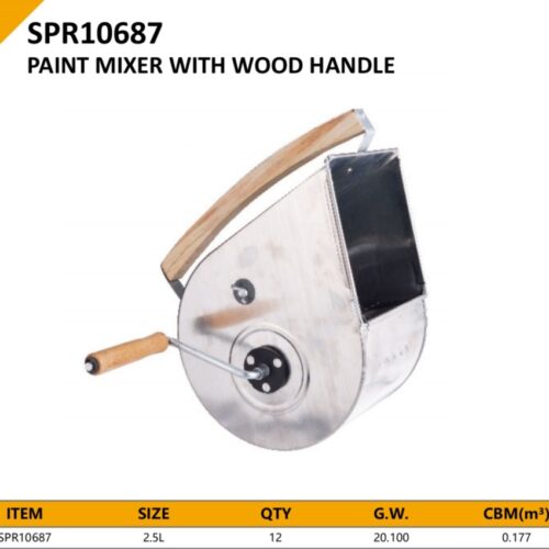 PAINT MIXER WITH WOOD HANDLE